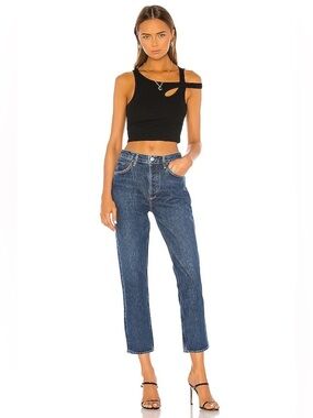 AGOLDE  Riley High Rise Straight Crop  Jeans Color: Wink